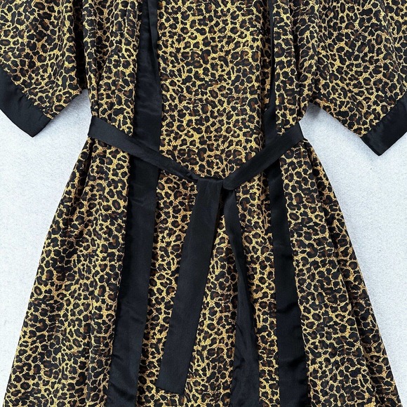 Contessa di Roma Nightgown Chemise Robe Set Womens SMALL Leopard Cheetah Print - Picture 10 of 15